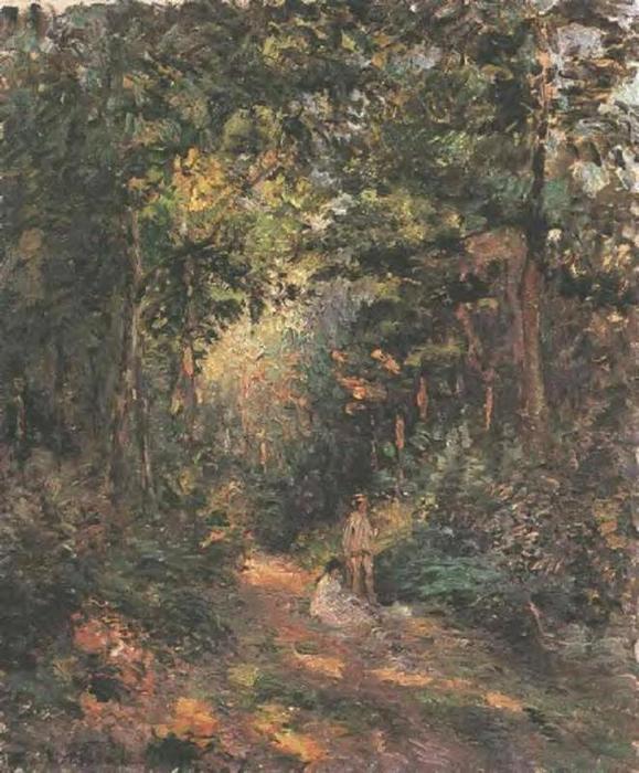 famous painting Осенью (A Path in the Woods) of Camille Pissarro