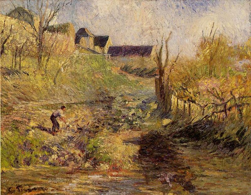 famous painting Landscape at Osny 1 of Camille Pissarro