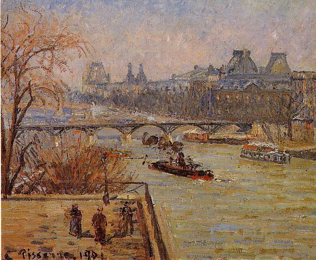 famous painting Лувр of Camille Pissarro