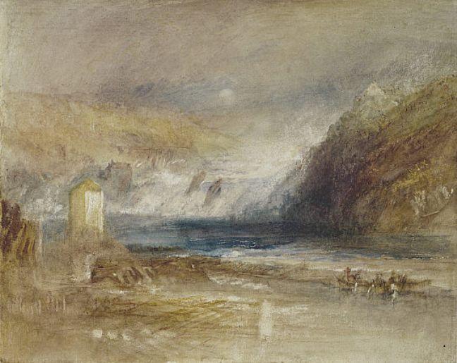 famous painting Падение Рейна в Schaffhausen, Front View of William Turner