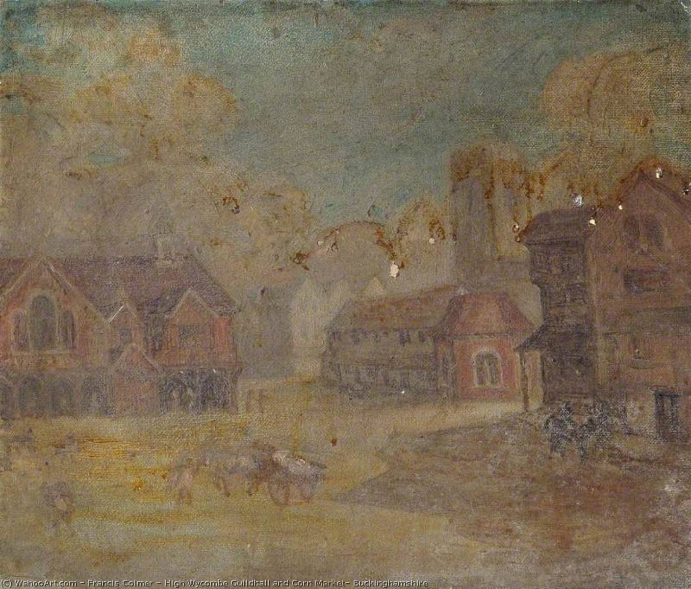 famous painting High Wycombe Guildhall и Corn Market, Buckinghamshire of Francis Colmer